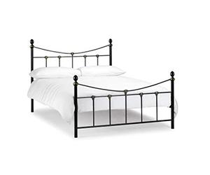 Julian Bowen Rebecca Bed - Black/Gold Metal Beds