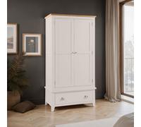 Julian Bowen Richmond 2 Door 1 Drawer Wardrobe in Light Grey Julian Bowen Light Grey
