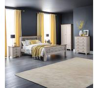 Julian Bowen Richmond 6 Drawer Grey and Oak Wide Chest of Drawers - Wilko