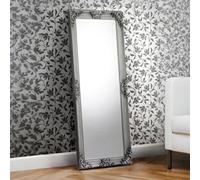 Julian Bowen Rococo Pewter Lean-To Mirror, Wood Frame, Rectangular, Full Length, Freestanding, 170 X 80 X 6Cm