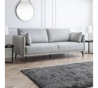 Julian Bowen Rohe Upholstered 3 Seater Sofa - Platinum Linen