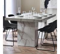 Julian Bowen Rome Marble Effect 6 Seater Dining Table White - Wilko