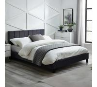 Julian Bowen Rosa Small Double Fabric Bed Frame - Grey