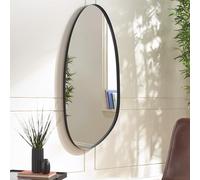 Julian Bowen Rushmore Black Metal 95cm Organic Shaped Wall Mirror