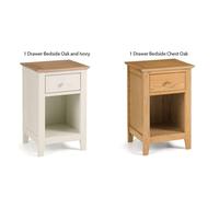 Julian Bowen Salerno 1 Drawer Bedside Table/Nightstand/Bedside Cabinet Chest