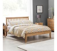 Julian Bowen Salerno Shaker Bed, Wood, Solid Oak, King