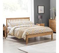 Julian Bowen Salerno Shaker Bed, Wood, Solid Oak, Single