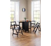 Julian Bowen Savoy Black 4 Seater Dining Set - Wilko