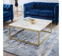 Julian Bowen Scala Coffee Table - White Marble And Gold