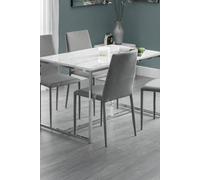 Julian Bowen Scala Rectangular 4-6 Seater Dining Table - Silver