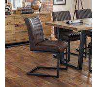 Julian Bowen Set Of 2 Brooklyn Chairs - Brown