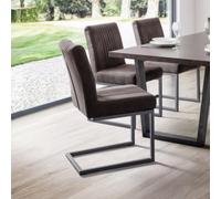 Julian Bowen Set Of 2 Brooklyn Dining Chairs - Charcoal Grey