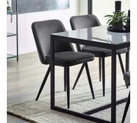 Julian Bowen Set Of 2 Burgess Dining Chairs - Grey