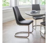 Julian Bowen Set Of 2 Como Cantilever Dining Chairs, Grey