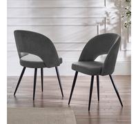 Julian Bowen Set Of 2 Ella Dining Chairs - Onyx