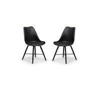 Julian Bowen Kari Set of 2 Black Dining Chair - Wilko
