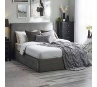 Julian Bowen Shoreditch Kingsize Fabric End Lift Ottoman Bed - Grey
