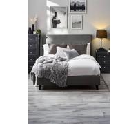 Julian Bowen Shoreditch Upholstered Bed in Grey | Size: Small Double Julian Bowen Grey Small Double