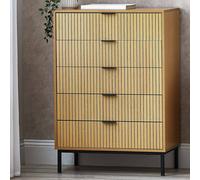 Julian Bowen Sia 5 Drawer Chest - Beige
