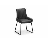 Julian Bowen Soho Antique Black with Faux Leather Dining Chair