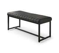 Julian Bowen Soho Antique Black Faux Leather Rectangular Bench