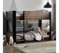 Julian Bowen Solomon 90Cm Single Rustic Wood Effect Bunk Bed