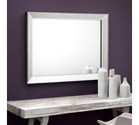 Julian Bowen Soprano Wall Mirror, Bevelled Glass - H80 x W60 x D3.5cm | Contemporary Wall Mirror for Living Room or Hallway, Solid Wood, No Assembly Needed
