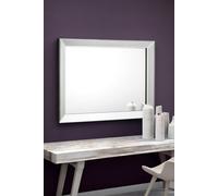 Julian Bowen Soprano Wall Mirror, Bevelled Glass - H80 x W60 x D3.5cm | Contemporary Wall Mirror for Living Room or Hallway, Solid Wood, No Assembly Needed