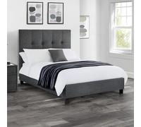 Julian Bowen Sorrento 150cm King Bed-Slate Linen, Fabric, 215 x 161 x 132 cm