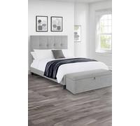 Julian Bowen Sorrento High Headboard Bed Super King Light Grey, Grey
