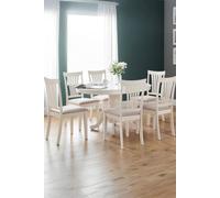 Julian Bowen Ivory Wood Stanmore Extending Dining Table