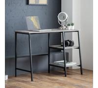 Julian Bowen Staten Desk - Concrete And Black