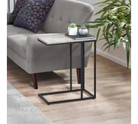 Julian Bowen Staten Concrete Drinks Table - Size: 50 x 30 x 60cm - Black - Wilko
