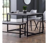 Julian Bowen Staten Concrete Dining Table - Size: 4 Seater - Black - Wilko