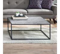 Julian Bowen Staten Square Coffee Table - Concrete And Black