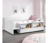 Julian Bowen Stella 90Cm Single White Low Sleeper Bed With Storage
