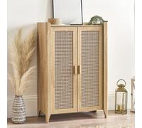Julian Bowen Sydney 2 Door Rattan Effect Shoe Cabinet