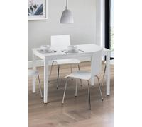 Julian Bowen Taku 4 Seater Satin White Dining Table - Wilko