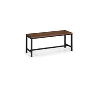 Julian Bowen Tribeca 2 Seater Walnut Dining Bench - Size: 36 x 110 x 45cm - Black - Wilko