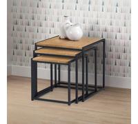Julian Bowen Tribeca Nest Of 3 Tables - Euro Oak Effect