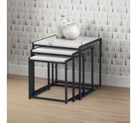 Julian Bowen Tribeca Nest Of 3 Tables - White Marble