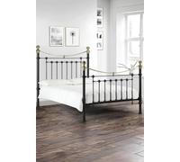 Julian Bowen Victoria Double Satin Black Bed - Wilko
