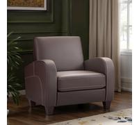 Julian Bowen Vivo Upholstered Armchair - Chestnut Brown Faux Leather