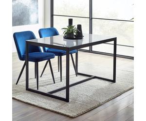 Julian Bowen Waylen Glass 4 Seater Dining Table - Black