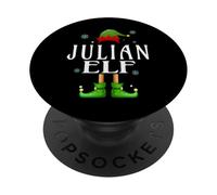 JULIAN Elf Xmas Funny Men's Family Matching Christmas JULIAN PopSockets Adhesive PopGrip