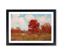 Julian Onderdonk Fall Landscape Framed Print | A2 Oak Framed Wall Art | Ready to Hang | Modern Nature Picture | Living Room Bedroom Lounge Office