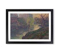 Julian Onderdonk San Antonio River Framed Print | A2 Oak Framed Wall Art | Ready to Hang | Modern Landscape Picture | Living Room Bedroom Lounge Office