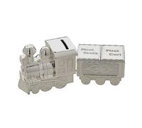 Bambino Silver First Tooth/Curl Train Money Box Gift CG404