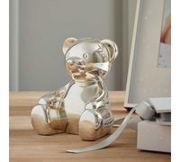 Juliana Bambino Silver Plated Teddy Bear Money Box Silver
