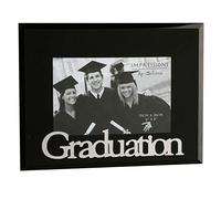 Juliana Black Glass Photo Frame with 3D letters - Graduation 6"x4"